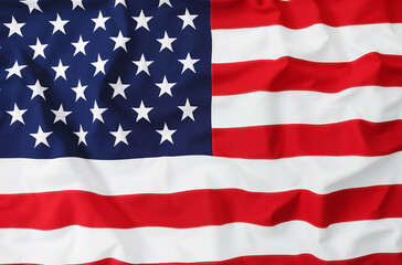 American flag background close up with stars and stripes, patriotic USA symbol, national pride theme