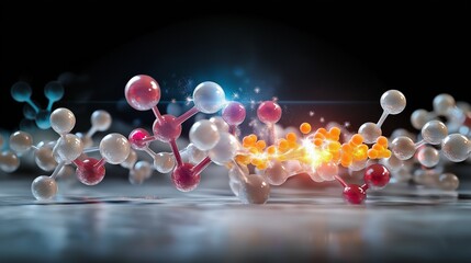 conceptual depiction of a nanoscale energy transfer, with electrons