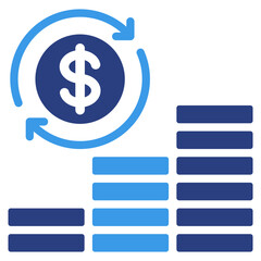 Investment Return  Icon Element For Design