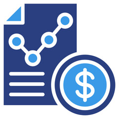 Financial Earnings  Icon Element For Design