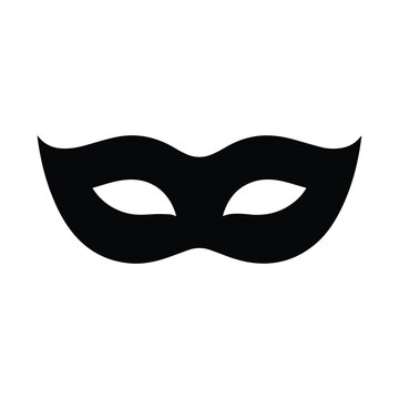 Mysterious black mask for costume party or theatrical performance