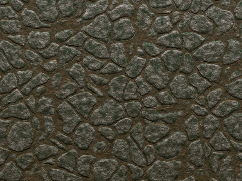 Classic grey cobblestone floor texture background