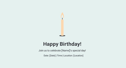 Warm birthday candle lighting up celebration © Azrha