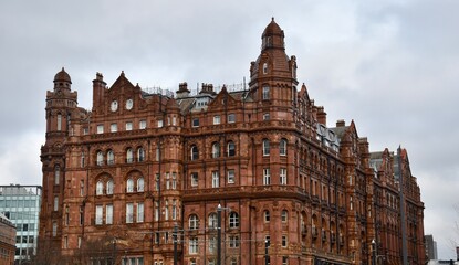 Fototapeta premium Midland Hotel Manchester city centre. Iconic landmark building in Manchester England. 