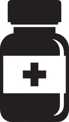 40 Medicine Bottle Icon Silhouette Bundle
