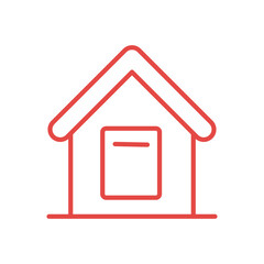 Fototapeta premium House icon illustration isolated on a white background showing a simple residential home symbol for real estate and web use