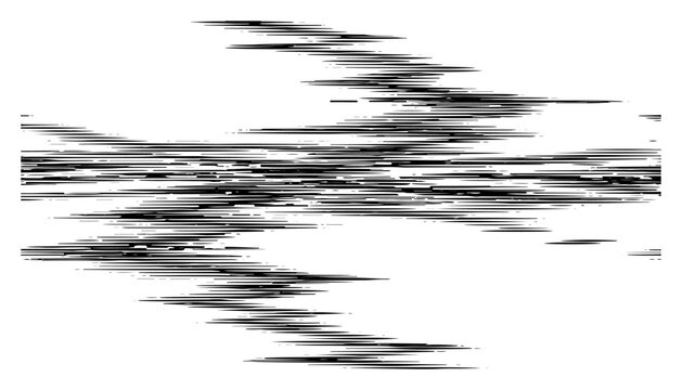 Abstract horizontal sketchy line texture with a hand drawn ink glitch effect