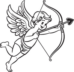 cupid with bow and arrow