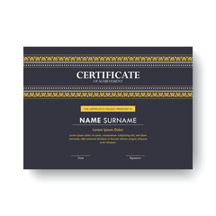 Elegant Decorative Ornament Certificate of Achievement Award Template Design