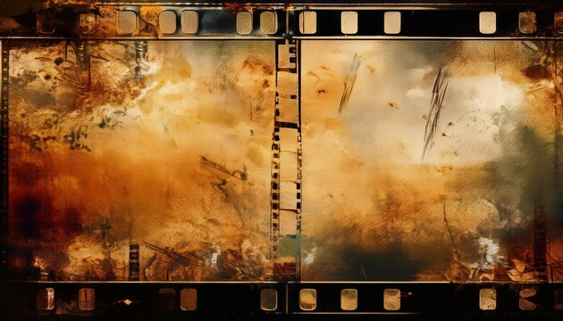 vintage film strip texture with a rusty aged appearance perfect for backgrounds or creative projects in photography film and design fields