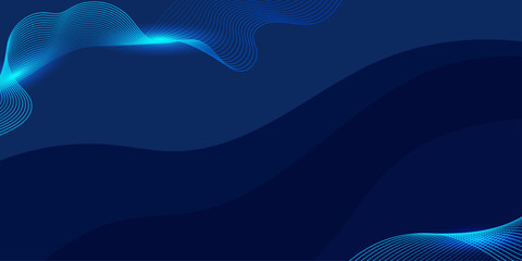 Abstract modern blue gradient liquid wave background with space for your text. Vector illustration.