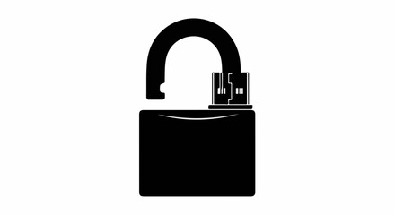 Naklejka premium Unlocking digital security with a USB flash drive padlock concept