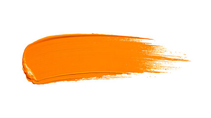 Fototapeta premium Orange paint brush stroke texture background 