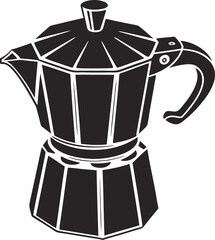 Tea kettle black silhouette isolated on white background. Tea kettle icon vector illustration.