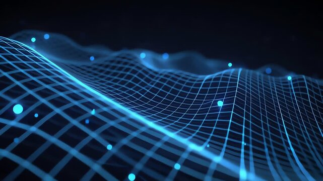 Digital network grid waves technology.