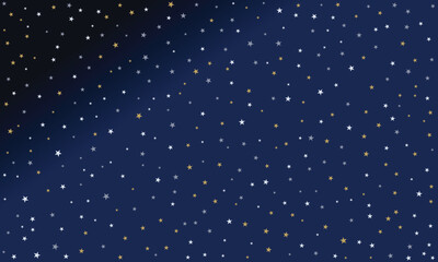Navy Blue Luxury Star Pattern