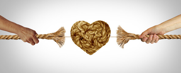 Breakup divorce and separation as relationship Challenges and problems with love marriage or...