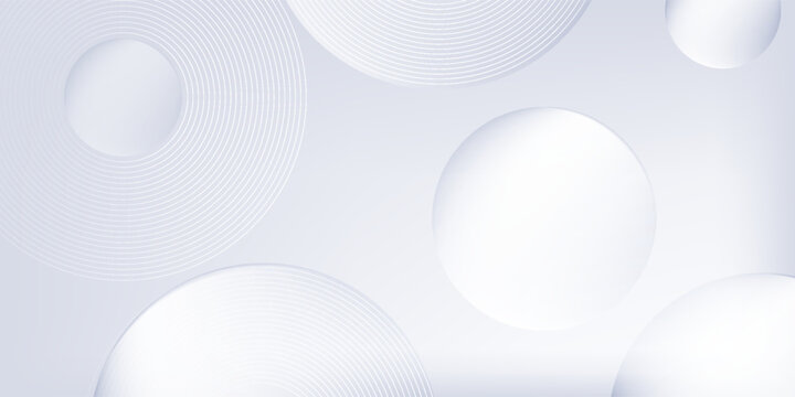 Vectors white background with grey circle lines. Digital future technology concept abstract premium