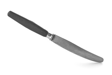 Fototapeta premium Antique knife close up isolated on white background