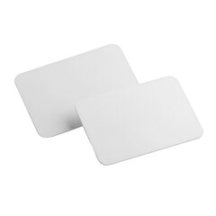 Two white rectangular objects isolated on transparent background
