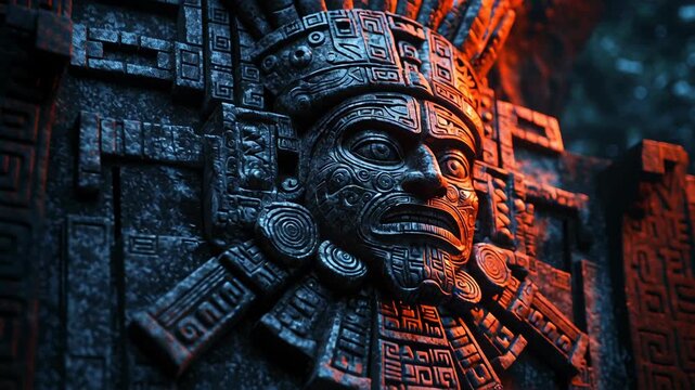 4k video of a native american cultural architecture.
