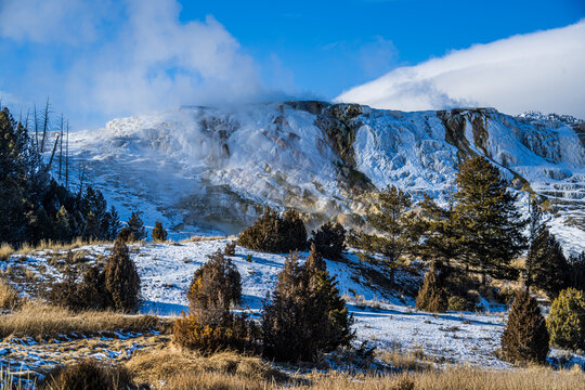 Mammoth Hot Springs in Yellowstone National Park