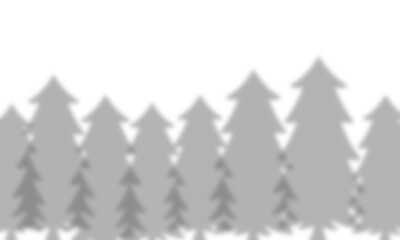 Obraz premium Soft Shadows of Pine Tree Forest Silhouettes on White Background