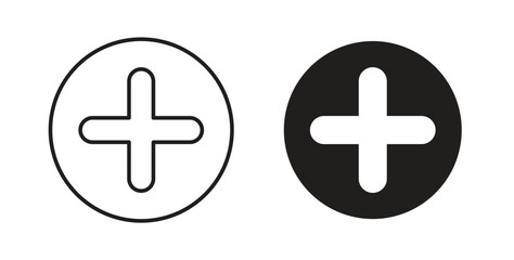 Obraz premium Add icon Thin Collection. Editable Stroke. Suitable for Websites