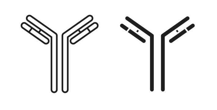Antibody icon Thin Collection. Editable Stroke. Suitable for Websites