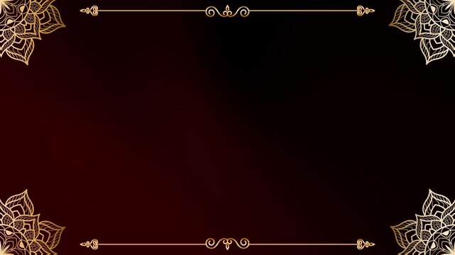 Subtle Glow Leaf of Continuum Mandala Gold Ramadan Abstract Background