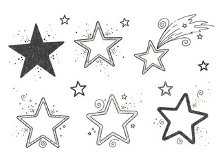 Obraz premium Illustrated collection of stars