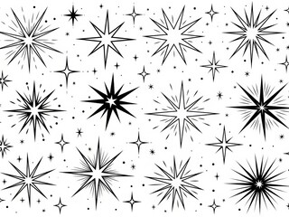 Obraz premium Black and white starburst pattern