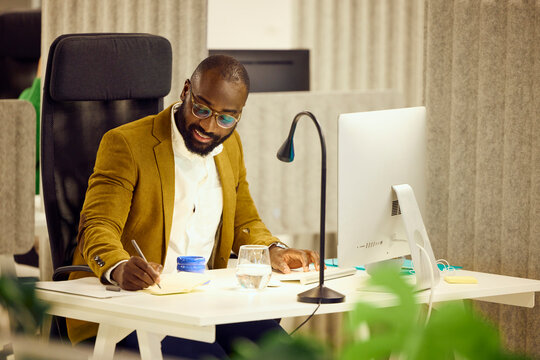 Man concentrated on his work