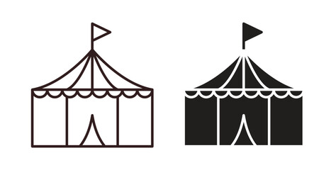 Circus tent icon Thin Collection. Editable Stroke. Suitable for Websites © JonathanC