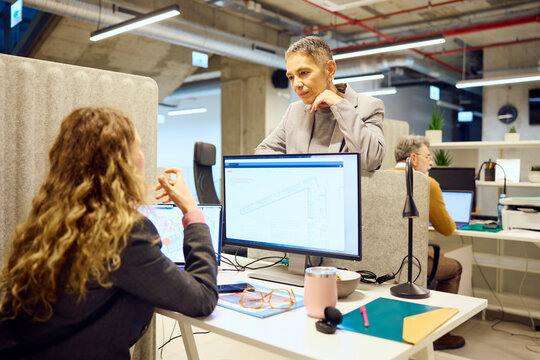 Women talk at work
