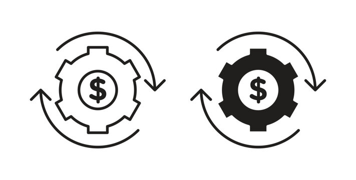 Costs optimization icon Thin Collection. Editable Stroke. Suitable for Websites