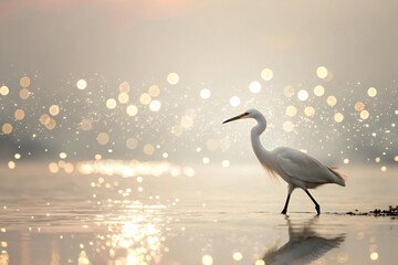Naklejka premium Heron on the beach