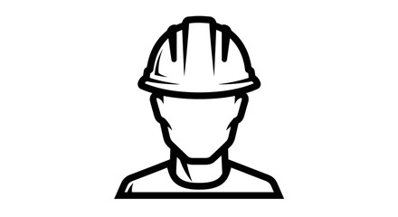 Construction Worker Helmet Icon Representing Safety Equipment And Industrial Labor Protection
