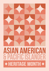 Naklejka premium Asian American and Pacific Islander Heritage Month. Celebrated in the United States in May. It celebrates the culture, traditions and history. Poster, card, banner. Vector illustration