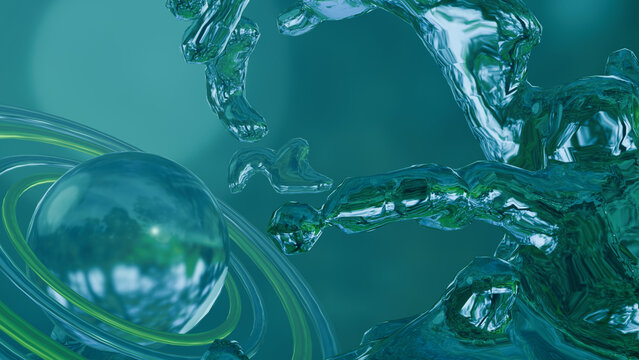 Glossy Y2K Style Frutiger Aero Planet Background