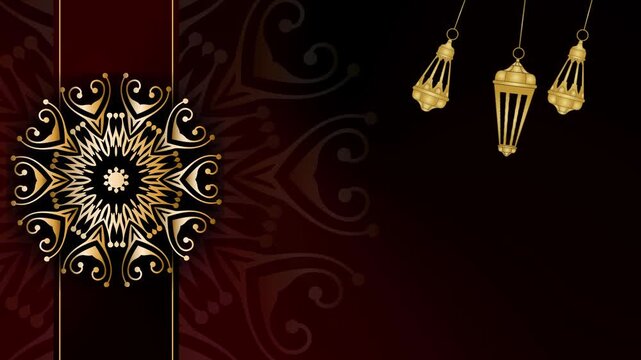 Subtle Motion Chloris Sacred Bloom Gold Ramadan Celebration Background