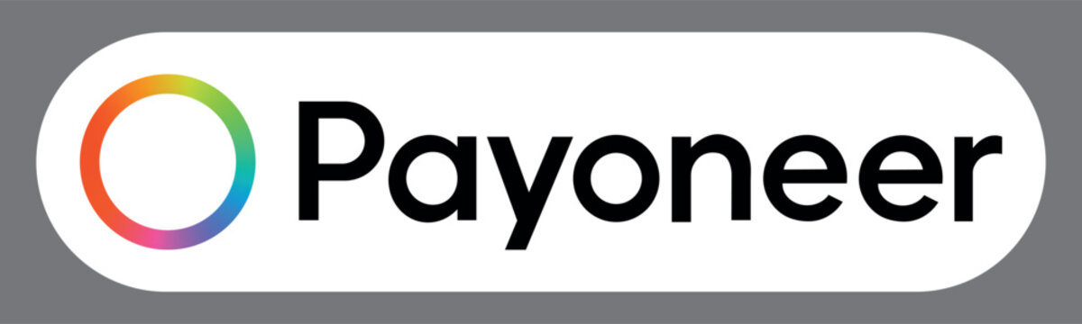 Payoneer logo displayed on a digital screen