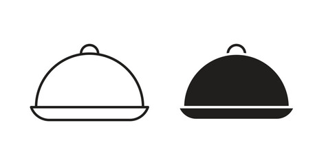 Fototapeta premium Food tray icon Thin Collection. Editable Stroke. Suitable for Websites