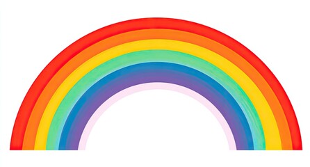 Obraz premium A colorful, arched visual of a spectrum of light bands against a stark white backdrop