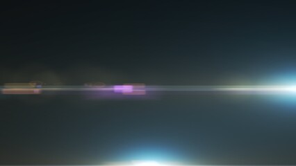 Abstract light leaks and lens flare in dark background for creative design projects