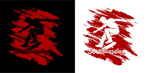 creative logo icon of skateboard sport (artwork 2) © mr.mmz