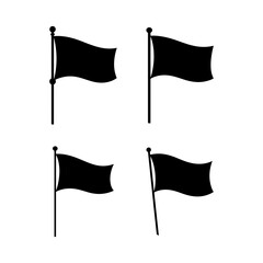 Set of flags vector illustration isolated on transparent background