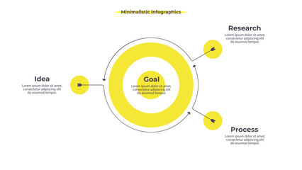 Business infographic template. Chart with 3 options, steps. Vector chart.