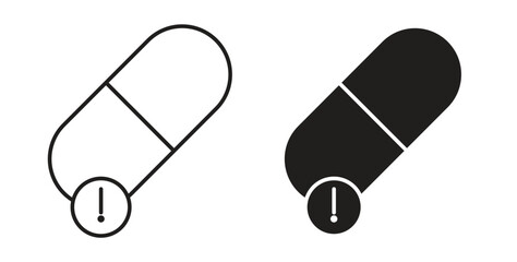 Overdose icon Thin Collection. Editable Stroke. Suitable for Websites