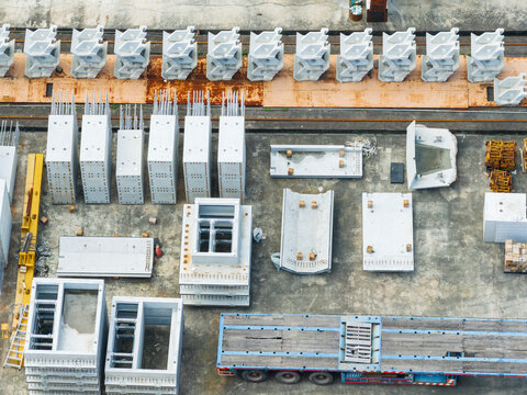 Precast Concrete Factory Aerial View